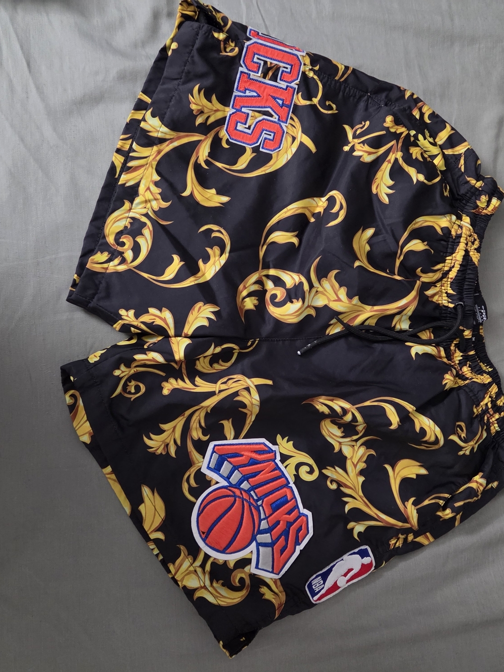 Black & Gold Printed Men's Shorts